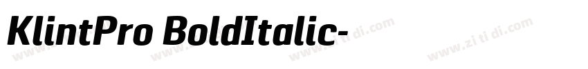 KlintPro BoldItalic字体转换 KlintPro BoldItalic字体转换
